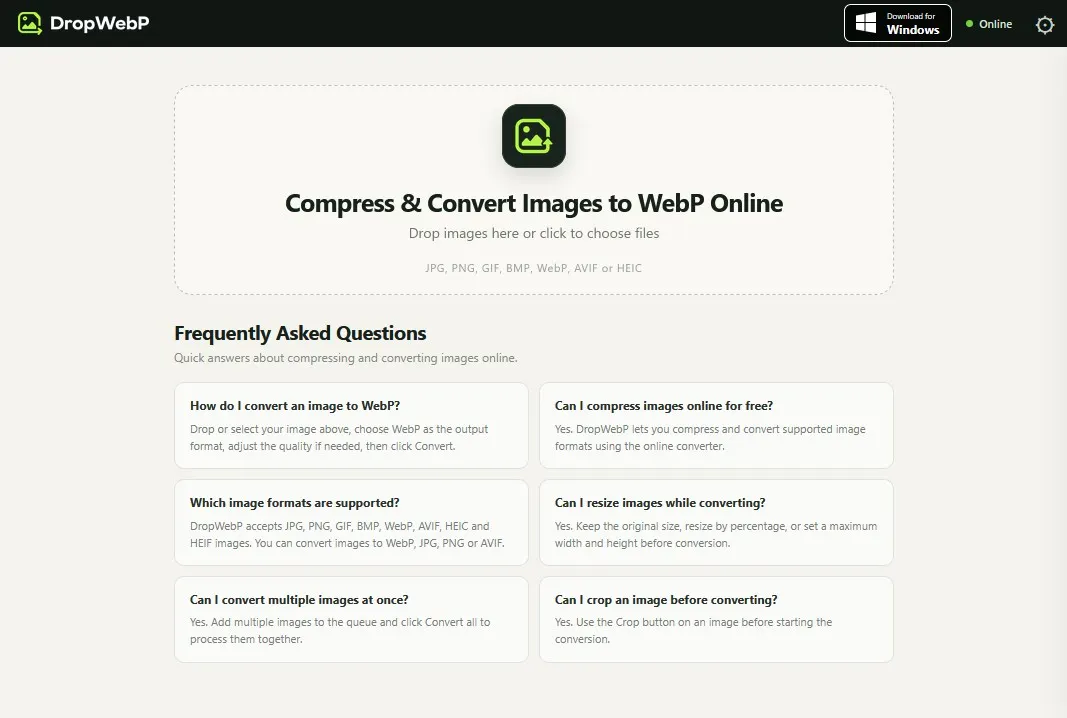 Compress WebP preview